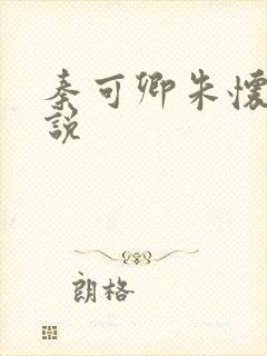 秦可卿朱怀镜小说