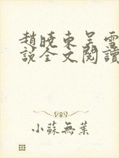 赵晓东吴雪晴小说全文阅读