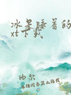 冰是睡着的水txt下载