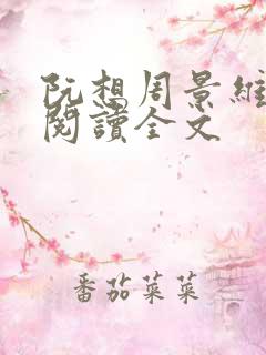 阮想周景维免费阅读全文
