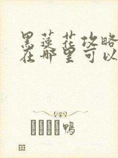 黑莲花攻略手册在哪里可以免费阅读