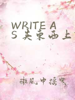 WRITE AS 夹东西上课