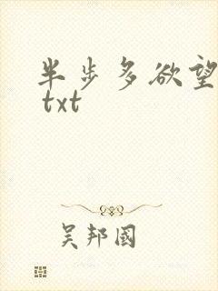 半步多欲望传说 txt