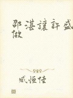 邵湛让许盛自己做