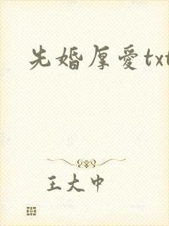 先婚厚爱txt
