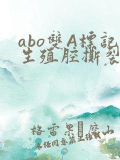 abo双A标记生殖腔撕裂