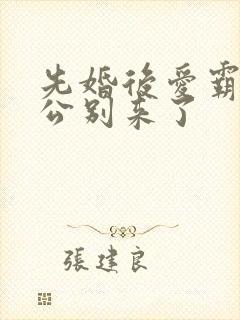 先婚后爱霸道老公别来了