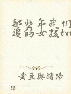 那些年我们一起追的女孩txt