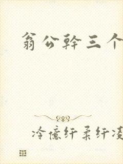 翁公干三个熄妇