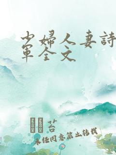 少妇人妻诗雨小军全文