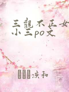 三观不正女主是小三po文