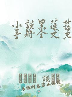 小说黑莲花攻略手册全文免费阅读