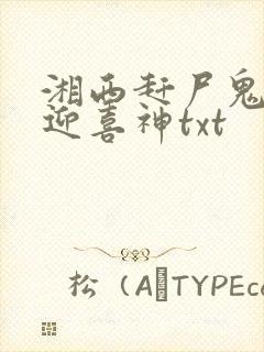 湘西赶尸鬼事之迎喜神txt