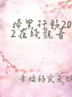 扫黑行动2022在线观看