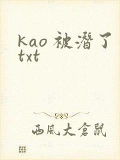 kao 被潜了txt