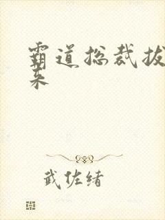 霸道总裁拔不出来