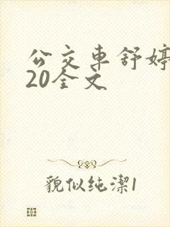 公交车舒婷1一20全文