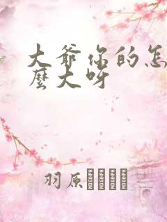 大爷你的怎么这么大呀