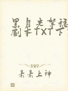 黑月光拿稳BE剧本TXT下载