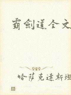 霸剑道全文阅读