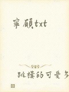 宁愿txt
