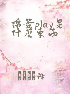 棉签play是什么东西