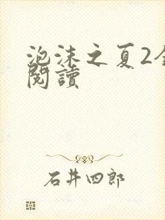 泡沫之夏2全文阅读