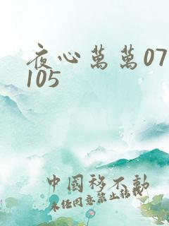 夜心万万071105