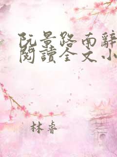 阮景路南辞免费阅读全文小说