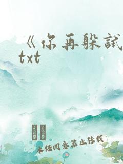 《你再躲试试》txt
