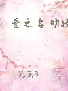 爱之名 明晓溪