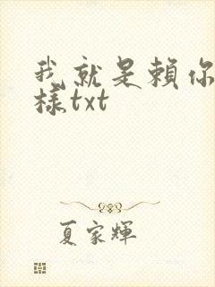 我就是赖你 怎样txt