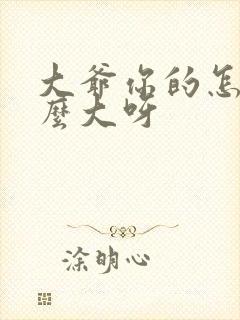 大爷你的怎么这么大呀