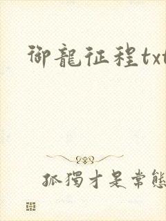 御龙征程txt