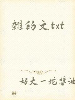 杂的文txt
