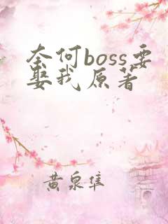 奈何boss要娶我原著
