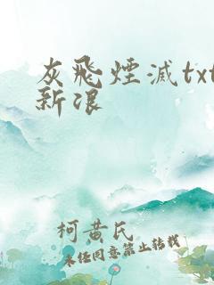 灰飞烟灭txt新浪