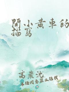 开小黄车的细腻描写