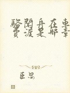 骆闻舟在车里干费渡是哪章