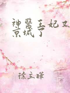 神医王妃又轰动京城了