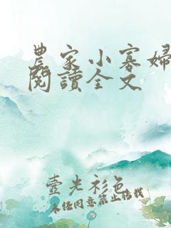 农家小寡妇免费阅读全文