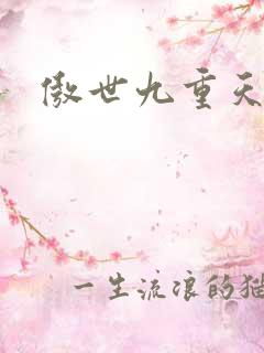 傲世九重天小说