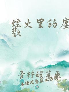 烟火里的尘埃郁欢