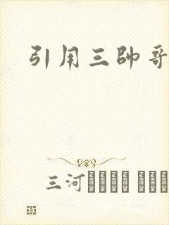 引用三帅哥
