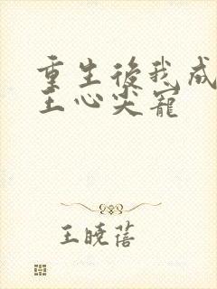 重生后我成了傻王心尖宠