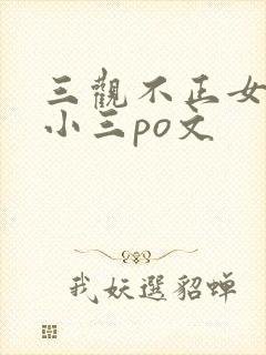 三观不正女主是小三po文