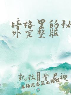 暗格里的秘密番外完整版