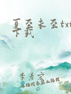 夏至未至txt下载