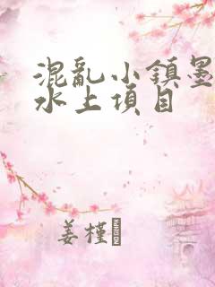 混乱小镇墨池砚水上项目
