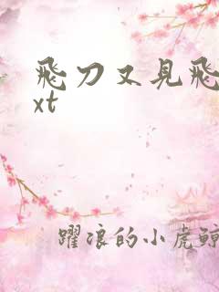 飞刀又见飞刀txt